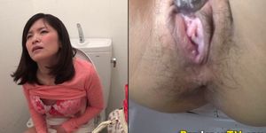 Asian ho pees on spycam