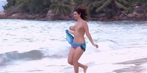 Titties on a beach
