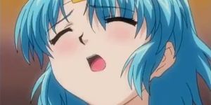 Shy medieval anime girl gets lesson in love