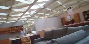 Gb Schlampe - Masturbating in a Furniture Shop