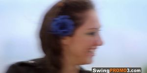 Swinger party with roleplay and hot costumes makes new swingers get horny enough to start the orgy