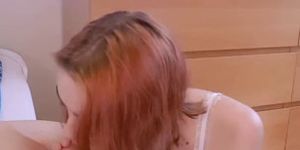 she almost choked on my cum !!!!