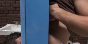 Gay amateur jocks orgy at the glory hole