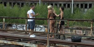 Busty Euro slave anal outdoor bdsm