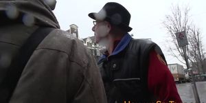 Hooker rides old mans rod