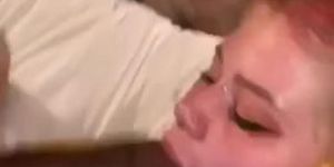 Sucking his massive bbc