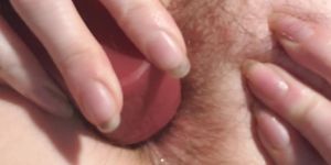 Tiny holes get stretched by knot pink pussy tight ass