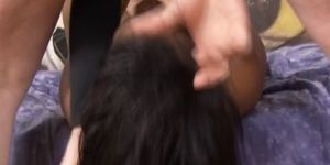 White Guy Very Roughly Fucking Black Whore In The Face