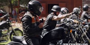 PRIVATE com - Hot DP'd Slut Anna Polina Takes 2 Loads Of Warm Biker Cum!