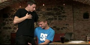 GAME FOR GAY - Straight cutie turns into butt boy