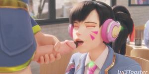 OVERWATCH D.va suce une bite au lieu d'une glace