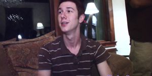 Straight college twink hazed into bj frat
