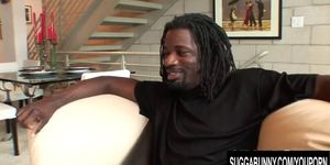 Ebony Sole Dior Makes Him Cum Inside After His BBC Ruins Her Tight Pussy