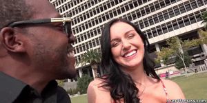 Brunette delighting black hammer