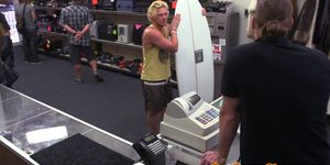 GAY PAWN SHOPS - Straight pawnshop surfer cocksucking for cash