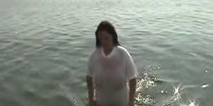 beach water boobs