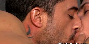 BIG DICKS AT SCHOOL - Gay couples closeup gaysex and creamy climax