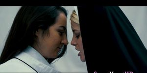 Lesbian nun gets fingered