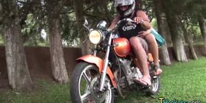 Tranny Hooker Picked Up On Bike
