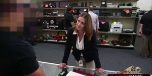 Busty business woman gets banged hard - video 1