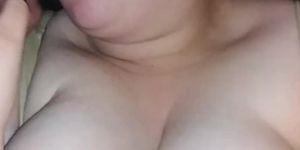 Amateur cheating Slut fucks 10 inch dildo while sucking fat dick