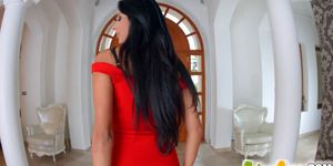 Black haired bombshell Anissa Kate with huge boobs on Primecups - Prime Cups