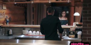 Sex goddess Kira Parvati gets fucked in an empty bar