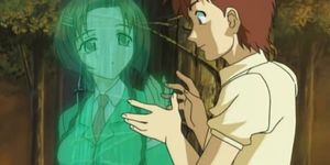 Horny anime naked dude fucking a sexy ghost outdoor - video 1