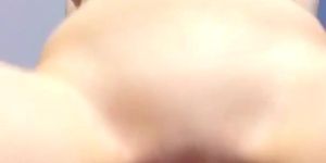 Big tits rides dildo