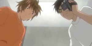 Shy anime girl sucks two cocks - video 3