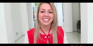 Blonde cutie gets pussy and ass hole licked from behind