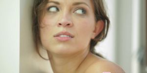 Kneedled babe blows cock before riding on top