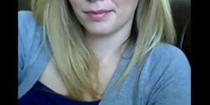 blonde camgirl chat and strip for viewers - panties lover