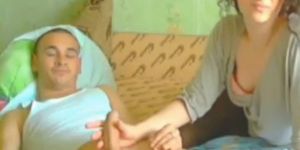 Teen sucking and jerking