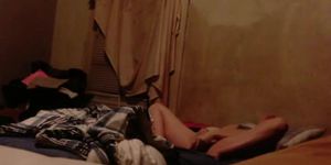 Caught my Baby Momma Masturbating busting twice real homemade