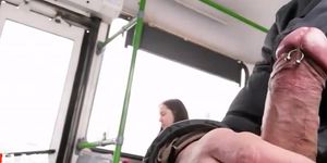 Flash Teen On Bus