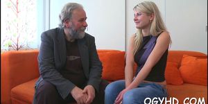 babe deepthroats old shaft - video 1