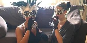 Two gorgeous ladies smoking sexy