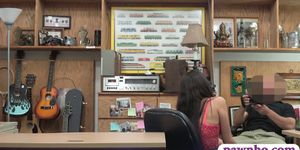 Tight amateur smashed by nasty pawn dude in his office