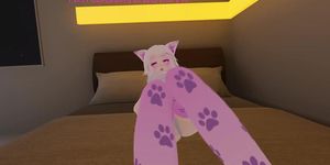 Lewd Catgirl gets 4 orgasm denied (Frustraded squirming and moaning) vrchat
