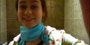 Petite Natasha chick naked at toilet