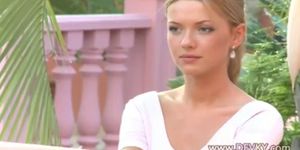 Ultra beautiful teenager teasing