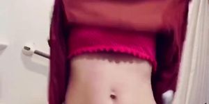 Teen Brunette Does Strip Tease/Twerks