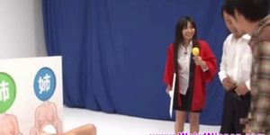 Oriental teens fucked in kinky game show