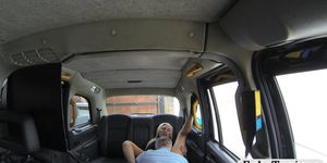 Sexy amateur babe fucked in the backseat of the taxi