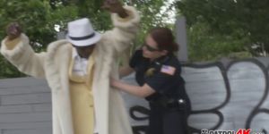 Lucky dude gets to pound two cops