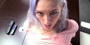 Tiny Blonde Secretary FUCKED at the Office