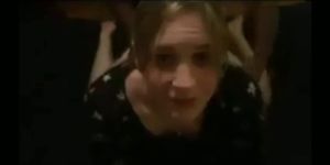 My Homie Fucking this White Girl while she Suck her Man Dick