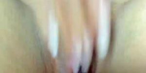 Big butt babe dildoing her ass and pussy