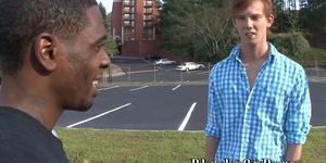 BLACKS ON BOYS - Kyle Powers Tries Gay Sex With A Black Guy